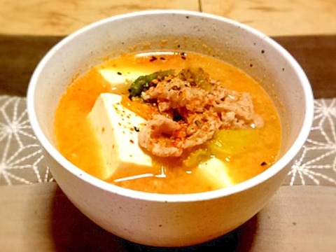 ぽかぽかにあたたまる!キムチ入り粕汁